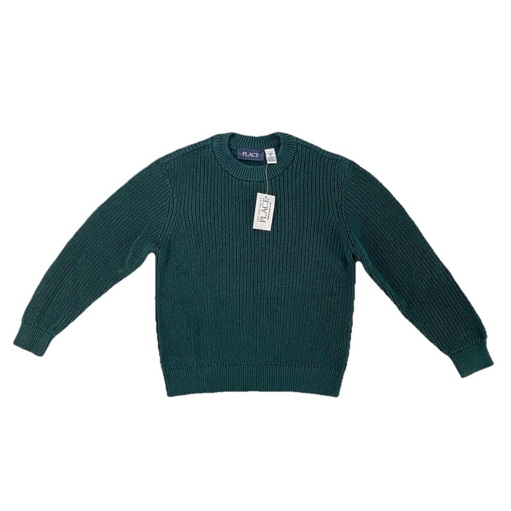 The Children's Place Balt Green Knit Sweater Size small 5/6 NWT Holiday Sweater
